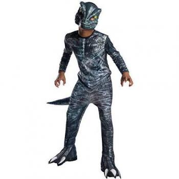 Jurassic World - Disfraz de dinosaurio Velociraptor para niños, infantil 5-7 años