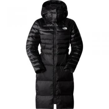 Chaqueta outdoor The North Face Metropolis mujer negra L con capucha, diseño brillante, parka aislante y resistente al agua