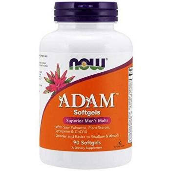 NOW Foods Adam Men's Multivitamin with Saw Palmetto, Plant Sterols, Lycopene, Nettle Root, and CoQ10 - 90 Softgels