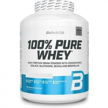 BioTechUSA 100% Pure Whey Fresa 2270g Complejo de Proteína de Suero con Bromelina