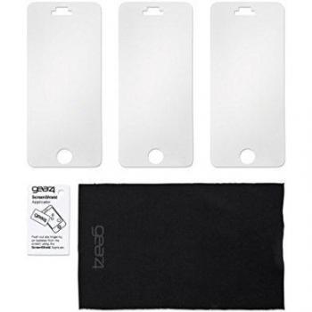 Original Apple MD813ZM A1400 corriente Mini USB adaptador de carga 5 W - Con 3 x Protector de pantalla Screenshield para iPhone 5/5s/5 C