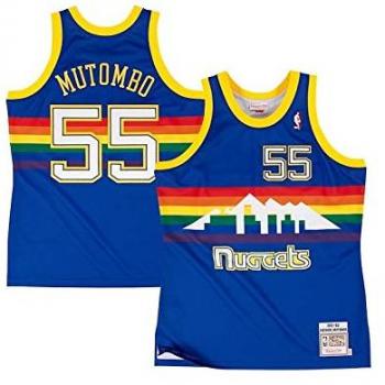 Mitchell & Ness NBA Swingman Jersey 2.0 Denver Nuggets - Dikembe Mutombo #55, Royal Blue, Size S