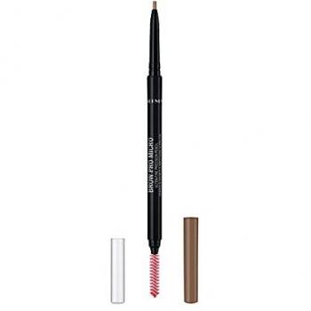 Rimmel London Brow Pro Micro Ultra-Fine Precision Pencil & Brush, Natural-looking Defined Brows, Blonde, 0.03 g