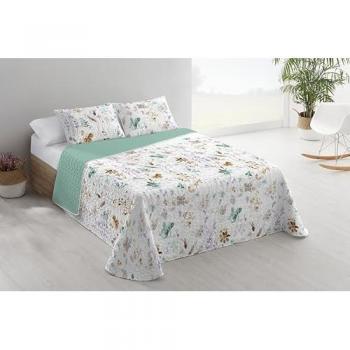 Colcha Bouti Estampada Marvao con Fundas de Cojín - Disponible en 90cm, 105cm, 135cm y 150cm - Ideal para Primavera y Verano - 100% Microfibra Suave