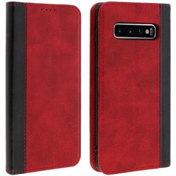 Funda Cartera Samsung Galaxy S10 Plus con Función Soporte - Roja