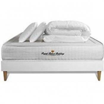 Pack Colchón Espuma Viscoelástica Maxi Espesor 200x200cm + Somier Blanco + 2 Almohadas + 1 Edredón | Espesor: 24 cm | Confort: Firme