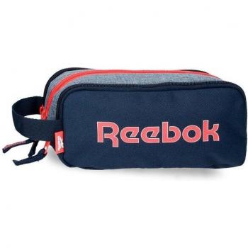 Estuche Escolar Poliéster Triple Cremallera Lucia Azul Reebok