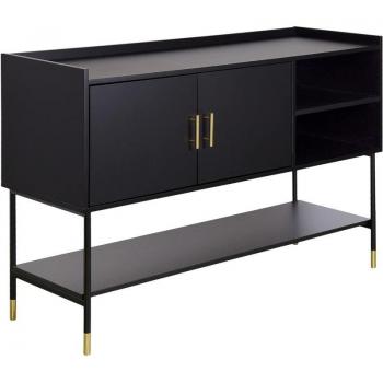 Aparador Tedy de Atmosphera - 2 puertas, madera y metal, color negro