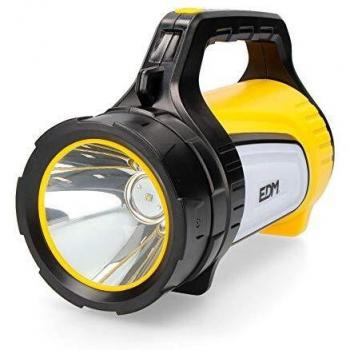 EDM Linterna Multifuncional portatil con led Rojo y Power Bank 350 lumens, Amarillo, 0