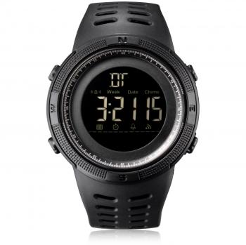Relojes Deportivos de Bioxo Hombres Digital, Relojes de Pantalla Led Militares y Impermeable Militar de Negocios Reloj Cronómetro Casual - Negro