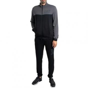 EA7 Emporio Armani Men's Regular Fit Black Tracksuit Set