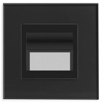 Baliza LED 1W KOOB frontal cristal negro