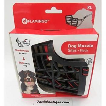 Bozal Flamingo para perros Silas - Bozal ajustable, material transpirable, diseño cómodo, adecuado para diferentes razas y tamaños de perros