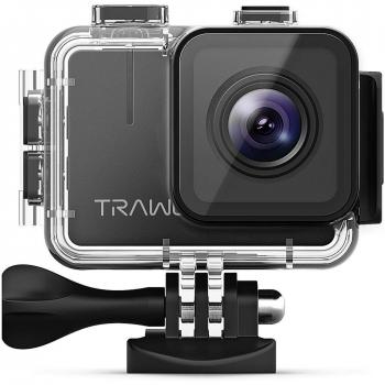 APEMAN Trawo Cámara Deportiva 4k WiFi Ultra HD 20MP Subacuática Impermeable 40M Videocámara con 170°Gran Angular EIS Sony Sensor Estabilización Doble Baterías 1350mAh