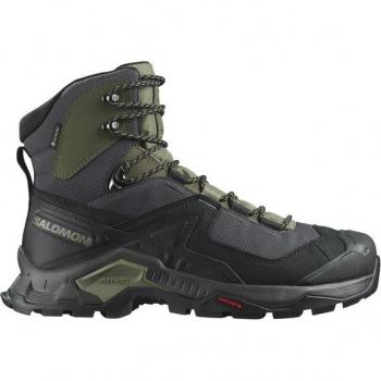 Salomon - Botas de montaña Quest Element GTX para hombre, color verde y negro, talla 49 1/3, con tecnología GORE-TEX