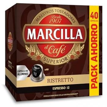 Cápsulas de Café Ristretto Marcilla, 40 unidades, 5,2 g cada una, compatibles con Nespresso