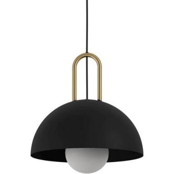 Lámpara Colgante Industrial Eglo Calmanera 1xE27 Negro y Oro, Acero, Luz Intercambiable, Sin Bombilla