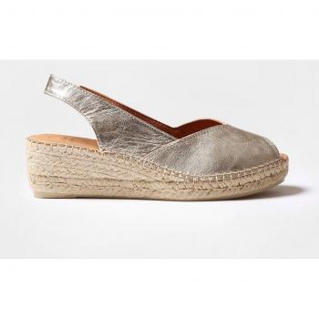 Toni Pons - Alpargatas de cuña de mujer BERNIA-P de piel estilo peep toe