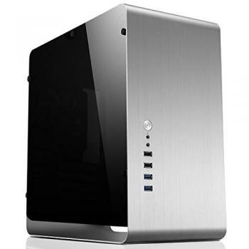 Jonsbo UMX3 Micro ATX Caja de PC con Ventana de Vidrio Templado - Plata