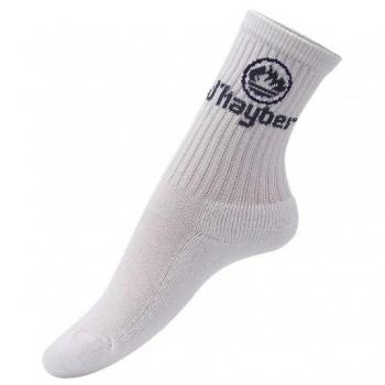 Calcetines JHayber Crew Blanco Marino 1 Par - Calcetines de algodón, diseño crew, color blanco con detalles en marino, un par