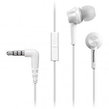 Panasonic RP-TCM105E-W - Auriculares con micrófono, color blanco