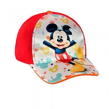 Mickey Mouse V1300113 Hat, Rojo, Talla única Unisex-Child
