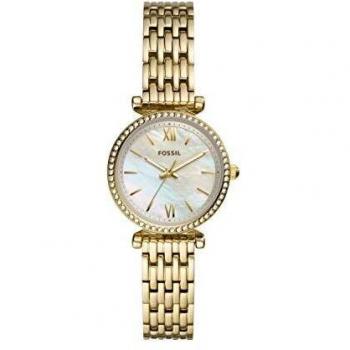 Reloj para Mujer Fossil Carlie Mini ES4735 Chapado en Oro Rosa con Movimiento de Cuarzo Analógico