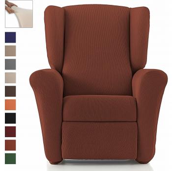 Eiffel Textile Funda Sillon Elastica Protector Adaptable Rústica Relax, Teja