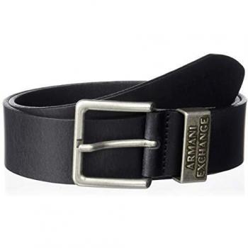 Armani Exchange Men's Cowboy Belt, Black
