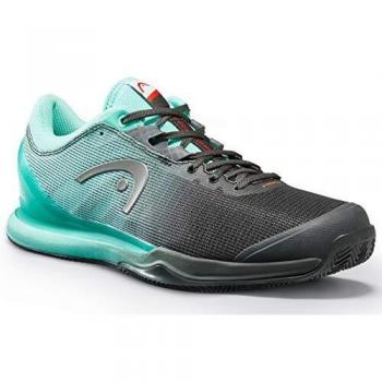 Head Sprint Pro 3.0 Clay Men Zapatillas de Tenis, Hombres, Negro/Turquesa, 42.5 EU