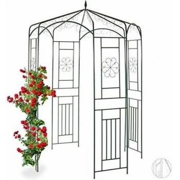 Arco de Rosales de Metal Verde 250x160x160 cm