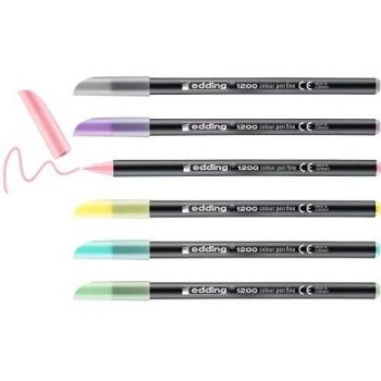 Estuche 6 rotulador edding 1200 pastel punta de fibra