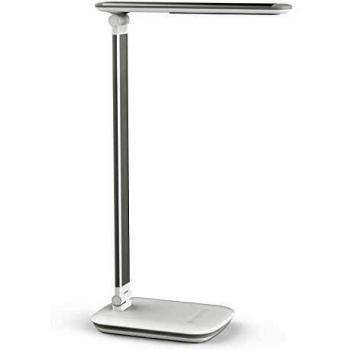 Lámpara de escritorio LED MAUL Jazzy regulable con puerto USB blanca