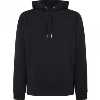 Sudadera de Algodón con Capucha Hackett London Hombre HM581265 Negra, Casual, Talla L