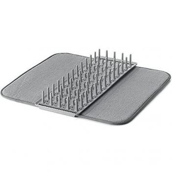 Escurreplatos con alfombrilla Dry&Safe Gris - Capacidad para 12 platos - Eco-Kitchen 'Made for Nature'