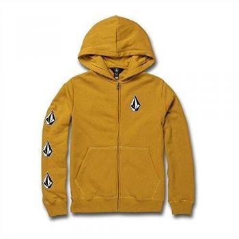 Volcom Deadly Stones Zip Sudadera con Capucha, Niños, Gold, M