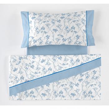 ES-Tela - Juego de sábanas Estampadas Paola Color Azul
