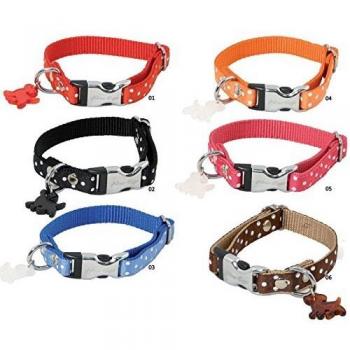 Collar para perro de lunares Alter Ego S 15-23/33cm Rojo