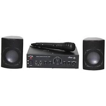 Sistema Karaoke LTC - Amplificador 40W + 2 Micrófonos + Altavoces Hifi Cableados + Cables incluidos