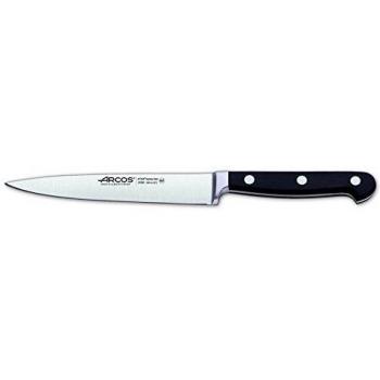 Arcos Serie Clasica, Cuchillo de Cocina, Hoja de Acero Inoxidable Forjado Nitrum 160 mm, Mango de Polioximetileno, POM Color Negro