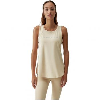 Camiseta sin mangas de mujer Dai Born Living Yoga en color blanco crema gris, tallas M-L