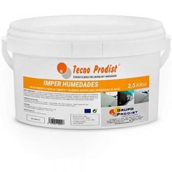 Mortero Impermeabilizante IMPER HUMEDADES - Revestimiento de Paredes para Tratamiento de Humedades en Muros y Sótanos (2,5 kg)