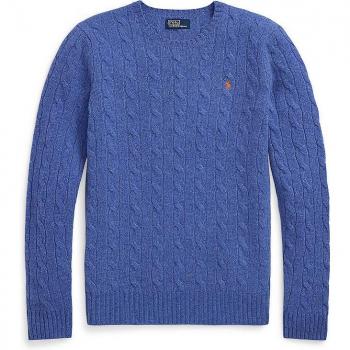 Polo Ralph Lauren Julianna Blue Women's Round-Neck Knit Sweater Size M
