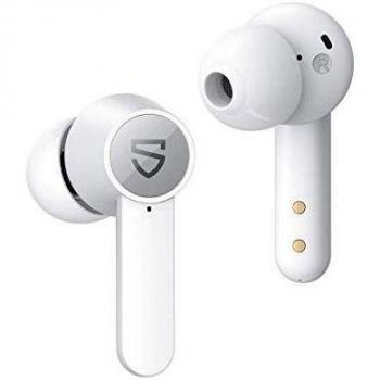 SoundPEATS Auriculares Inalámbricos con cancelación de Ruido, 4 Micrófonos, Auriculares Bluetooth Control Tactil, Carga de Tipo C, Admite Cargador Inalámbrico, Impermeables IPX5, Reproducci 21 Horas