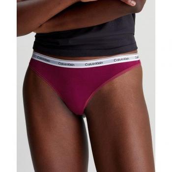 Calvin Klein - Pack de 3 tangas Modern Logo negro rosa lila (talla M)