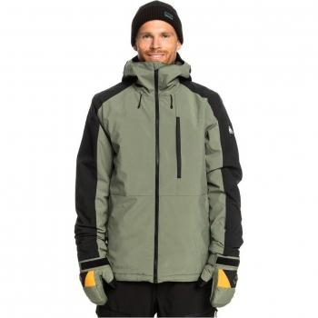 Quiksilver - Chaqueta de nieve de hombre Mission Block Verde