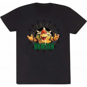 Camiseta Super Mario Bowser King of the Koopas Hombre Talla XXL Color Negro