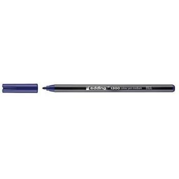 Rotulador Edding 1300 - Punta de Fieltro Media, Trazo 3mm, Color Azul Oscuro