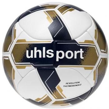 Balón de Fútbol Uhlsport Revolution Thermobonded 5 Unisex Blanco/Mariño/Dorado