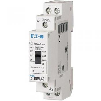 Eaton Relé de supervisión Z-TN, DPST, 230VAC/50Hz, 2S, 20A para carril DIN